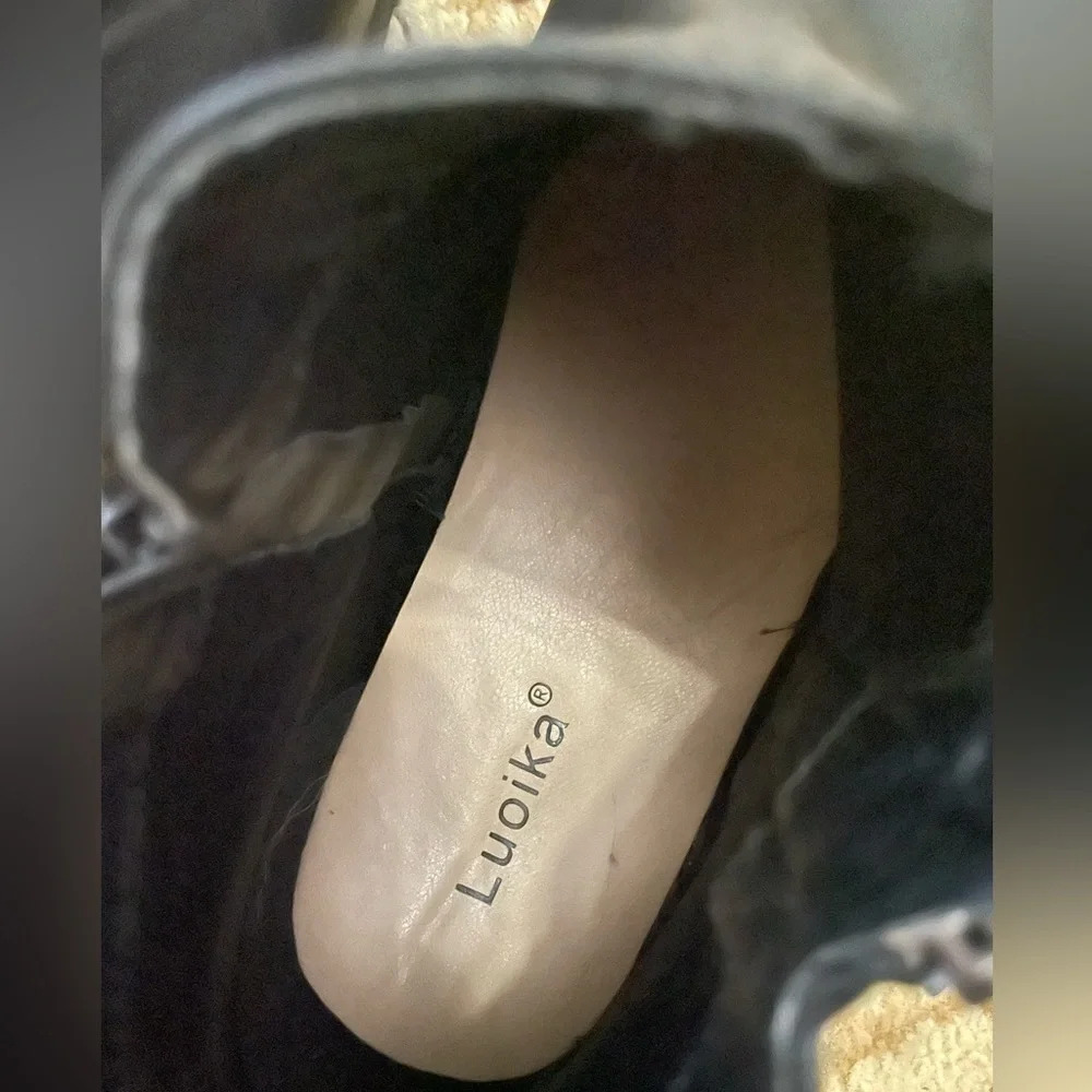 Luoika Ankle Boots, Side Zipper Booties size 8 - Picture 5 of 8